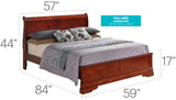 Sleigh Bed With Low Footboard - Furniture Home Direct