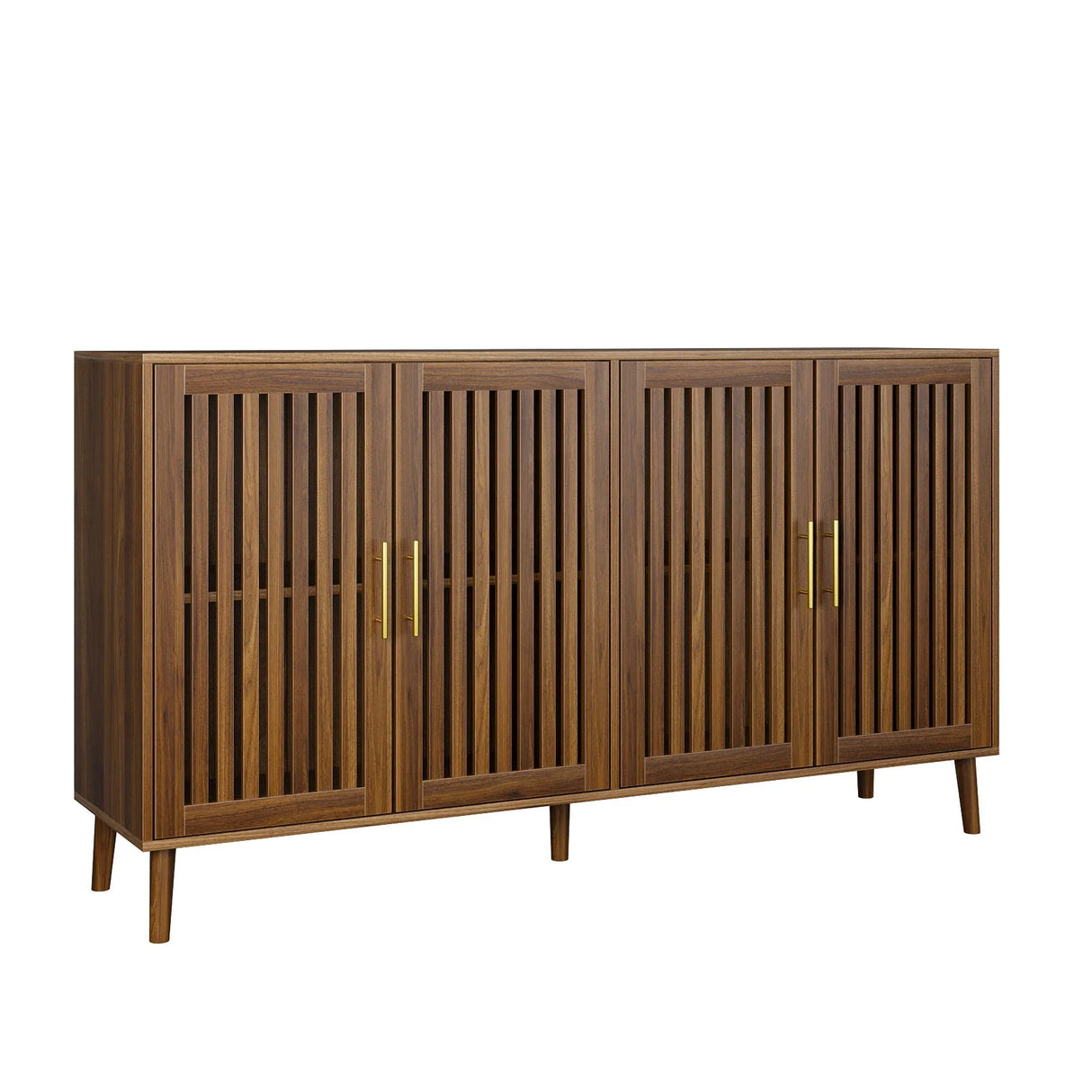 Grille Striped Sideboard Buffet Cabinet With Storage - Furniture Home Direct