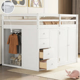 Loft Bed With Built In Wardrobes, Cabinets And Drawers - Furniture Home Direct