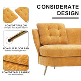 Loveseat Sofa, Upholstered Couch With Metal Legs - Furniture Home Direct