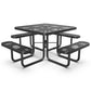 Square Outdoor Picnic Table With Umbrella Pole - Furniture Home Direct