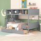 Bunk Bed With Shelfs, Storage Staircase And 2 Drawers - Furniture Home Direct