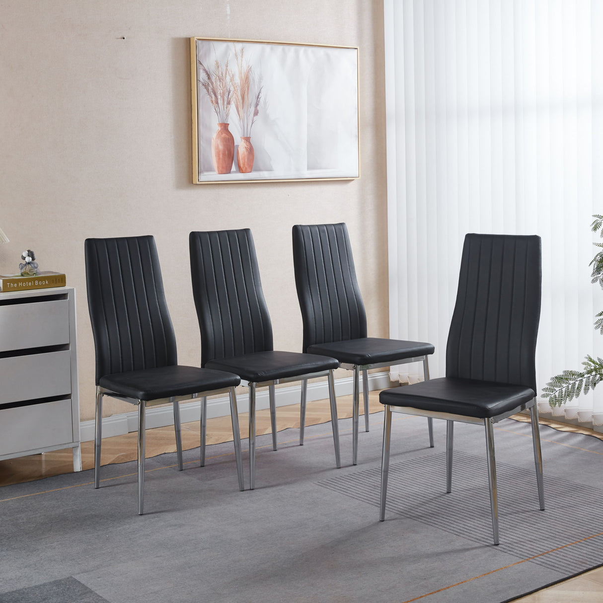 Chrome Leg Dining Chair (Set of 4)