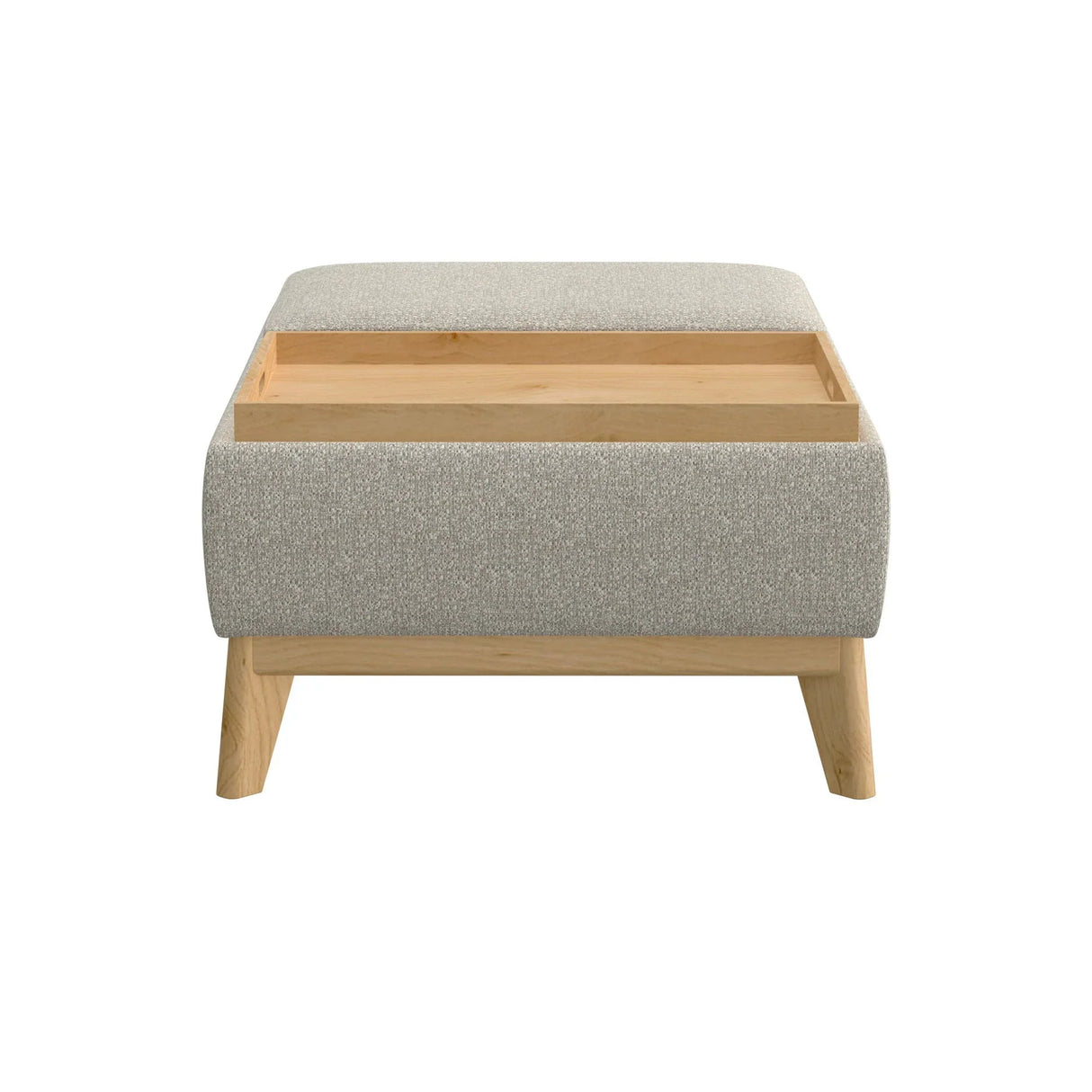 Revel - Reversible Tray Ottoman - Tan - Furniture Home Direct