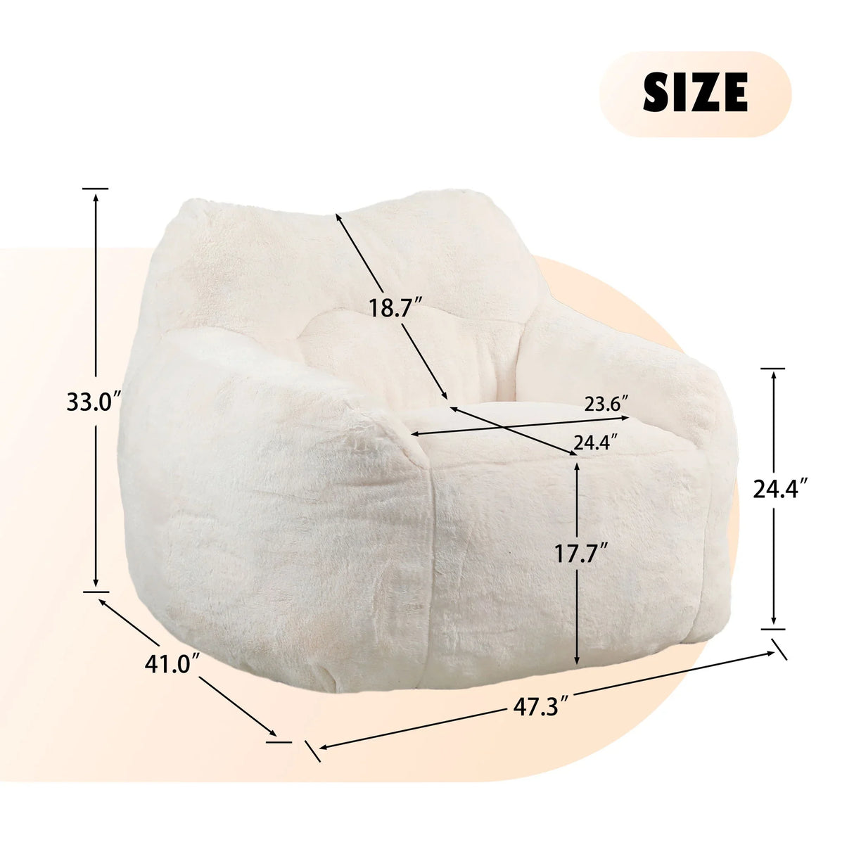 Beanbag Sofa Chair With Armrests Stuffed High Density Foam - Furniture Home Direct