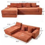 Modern L - Shaped Sectional Couch With Memory Foam - Furniture Home Direct