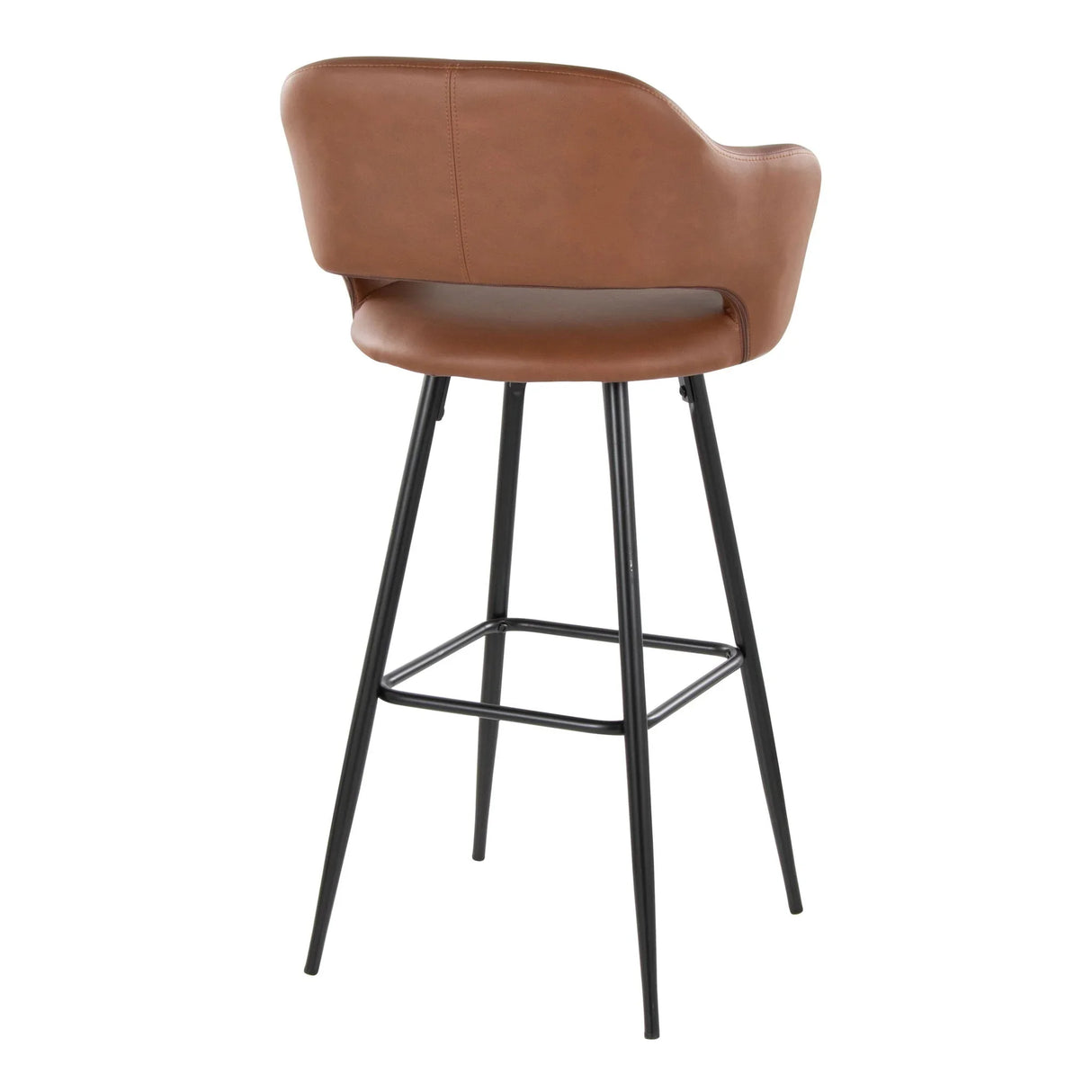 Margarite - Contemporary Fixed Height BarStool With Square Footrest (Set of 2) - Furniture Home Direct