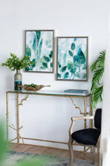 Framed Acrylic Printed Wall Art (Set of 2) - White / Green - Furniture Home Direct