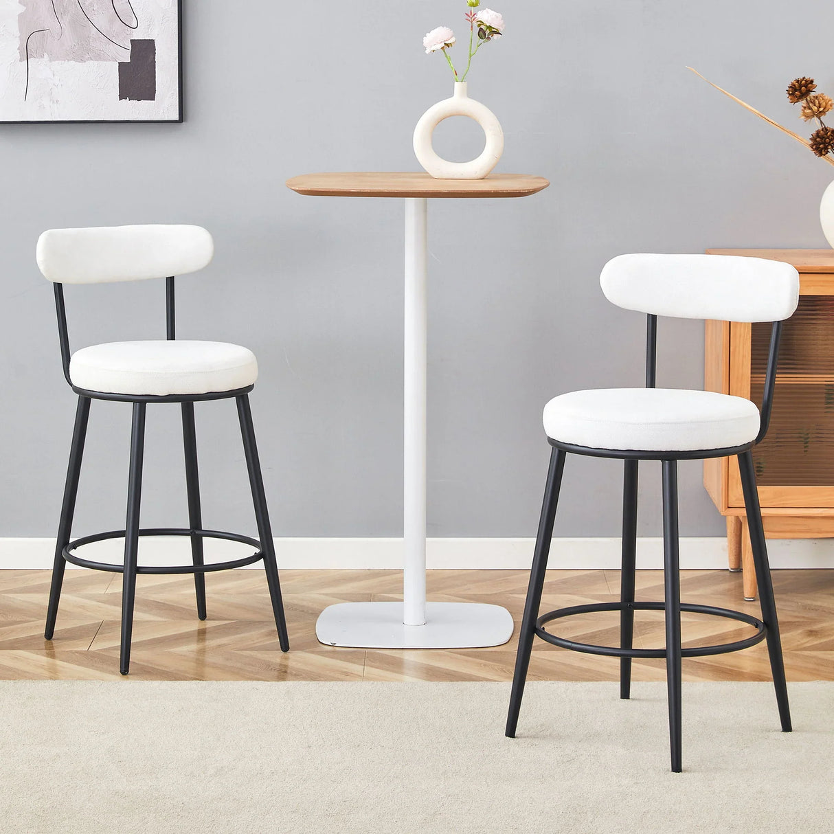 Fashionable Ergonomic High Legged Bar Chairs (Set of 2) - Furniture Home Direct