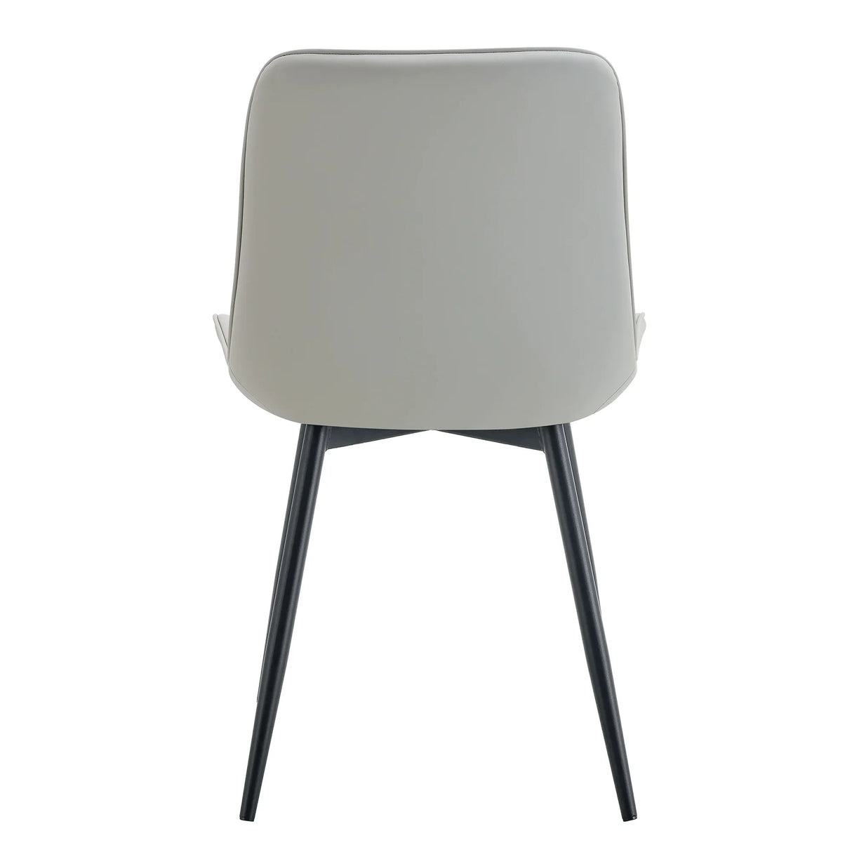 Dining Chairs Set Modern Upholstered PU Leather Gray - Furniture Home Direct