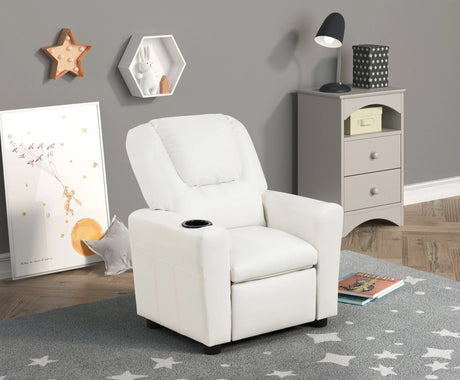Marisa - PU Leather Kids Recliner Chair With Cupholder - Furniture Home Direct