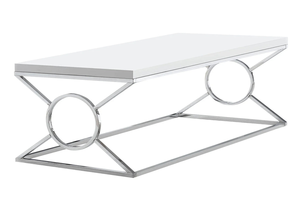 Table, Rectangular, Glossy Contemporary & Modern - White - Furniture Home Direct