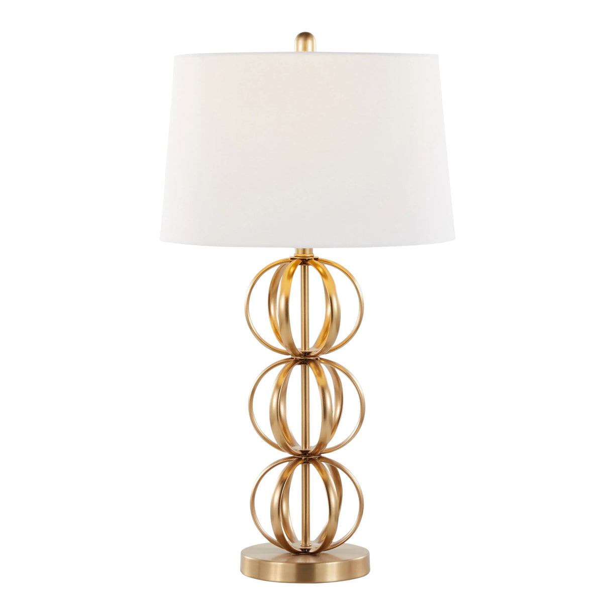 Linx - Contemporary Table Lamp (Set of 2) - Gold / White - Furniture Home Direct