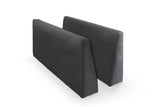 130" Linen Modular Sectional with Two Ottomans - Gray - Furniture Home Direct