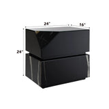 Drisana - Mirrored End Table - Black - Furniture Home Direct