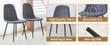 Dining Set Glass Table with Dark Gray Chairs Charcoal - Furniture Home Direct