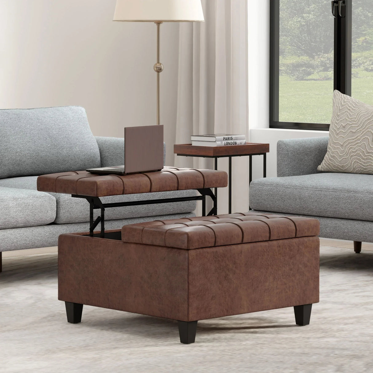 Harrison - Large Coffee Table Storage Ottoman - Furniture Home Direct