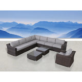 Outdoor Wicker Conversation Set With Cushions, All Weather - Furniture Home Direct