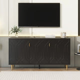 Modern TV Stand With 3 Doors And Adjustable Shelves - Furniture Home Direct