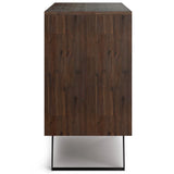 Lowry - Handcrafted TV Media Stand - Distressed Charcoal Brown - Furniture Home Direct