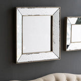 Distressed Accent Mirror, Traditional Style Framed Wall Mirror For Living Room - Furniture Home Direct