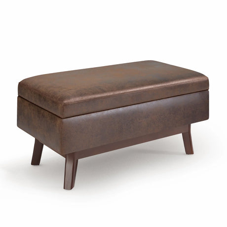 Owen - Upholstered Rectangular Storage Ottoman - Furniture Home Direct