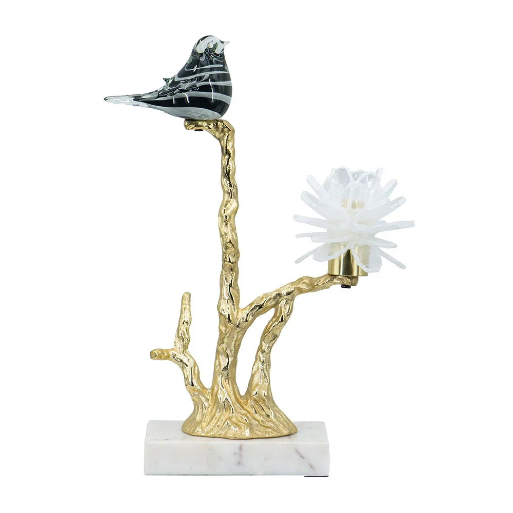 Aluminum Candle Holder With Marble Stand - Furniture Home Direct
