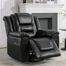 360° Swivel And Rocking Home Theater Recliner Manual Recliner Chair With Wide Armrest For Living Room - Furniture Home Direct
