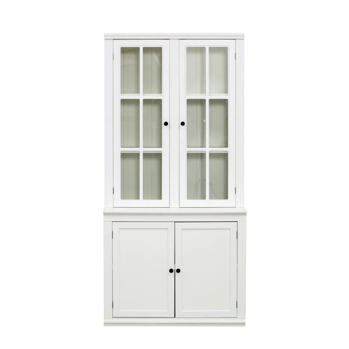 Retro Style Hutch Cabinet With Glass Door, China Cabinet For Home - Furniture Home Direct