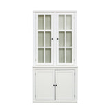 Retro Style Hutch Cabinet With Glass Door, China Cabinet For Home - Furniture Home Direct