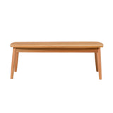 Contemporary Eucalyptus Wood Outdoor Patio Coffee Table - Natural - Furniture Home Direct