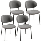 Boucle Dining Chairs, Dining Chairs With Metal Legs For Dining Room, Kitchen, Living Room - Furniture Home Direct