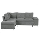 Versatile L Shaped Sofa Bed With Storage, Cup Holders, USB Ports Chenille - Furniture Home Direct