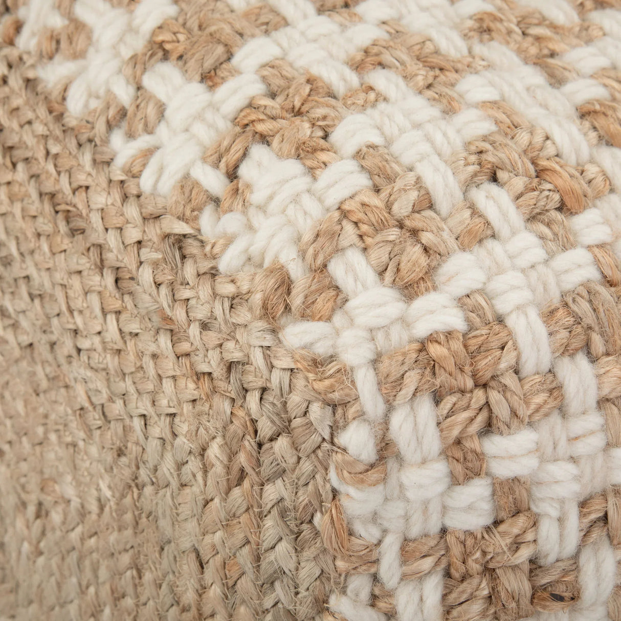 Cullen - Cube Pouf - Natural - Furniture Home Direct