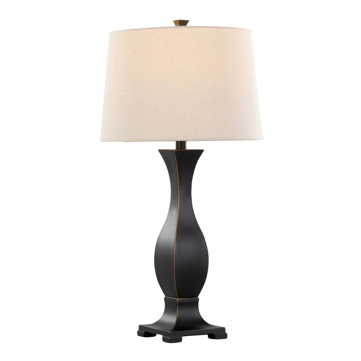 Riley - Contemporary Table Lamp (Set of 2) - Oil Rubbed Bronze / Oat - Furniture Home Direct
