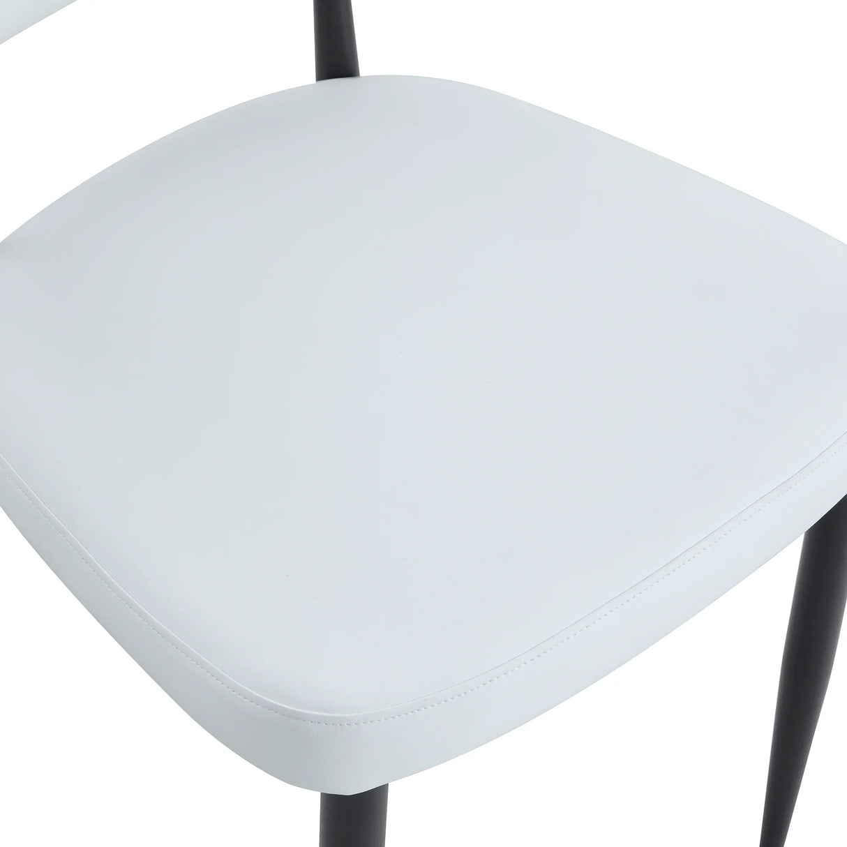 Dining Chairs Set Of 4 Modern Upholstered Metal Legs White - Furniture Home Direct