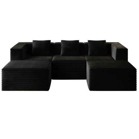 Compression Sofa With 2 Ottomans - Furniture Home Direct
