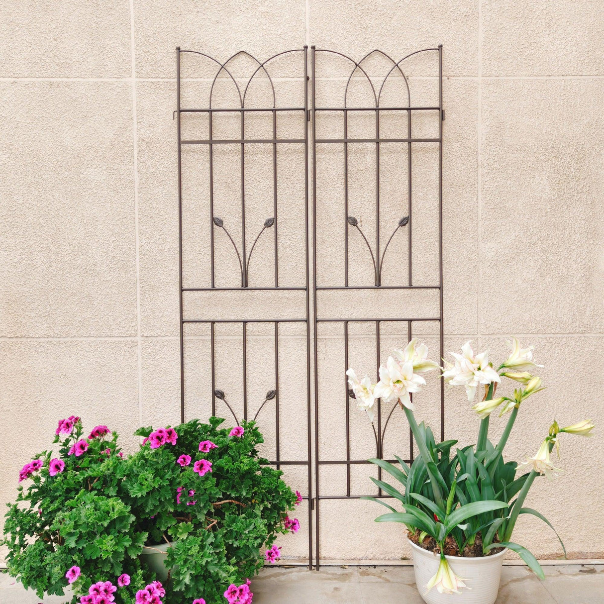 Metal Garden Trellis Rustproof For Climbing Plants Outdoor Flower Support - Furniture Home Direct