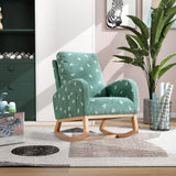 Modern Accent Rocker Armchair With Side Pocket, Upholstered High Back - Furniture Home Direct