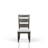 Upholstered Seat Ladderback Side Chair - Coffee - Furniture Home Direct