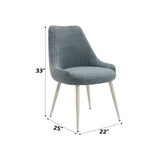 Laela - Boucle Bone Table Side Chair - Light Blue - Furniture Home Direct