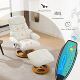 Ergonomic Recliner Chair With Ottoman, Modern 360° Swivel With Footstool - Furniture Home Direct