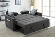 William - Modern Fabric Sleeper Sofa With 2 USB Charging Ports And 4 Accent Pillows - Gray - Furniture Home Direct