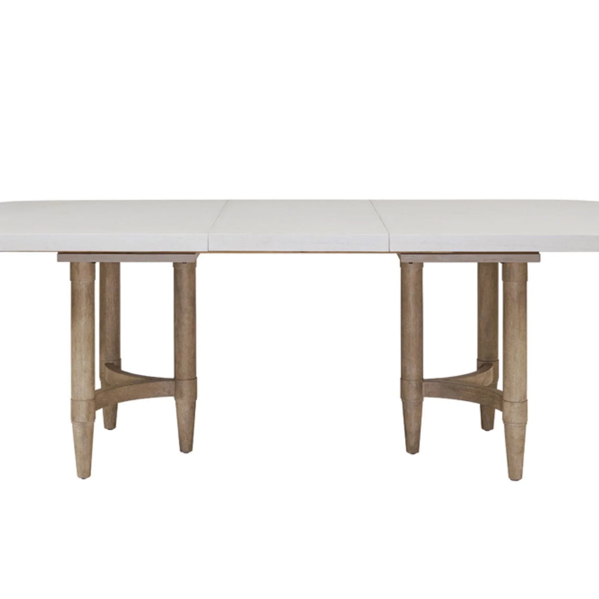 Triad - Double Pedestal Dining Table With Leaf - Sand - Furniture Home Direct