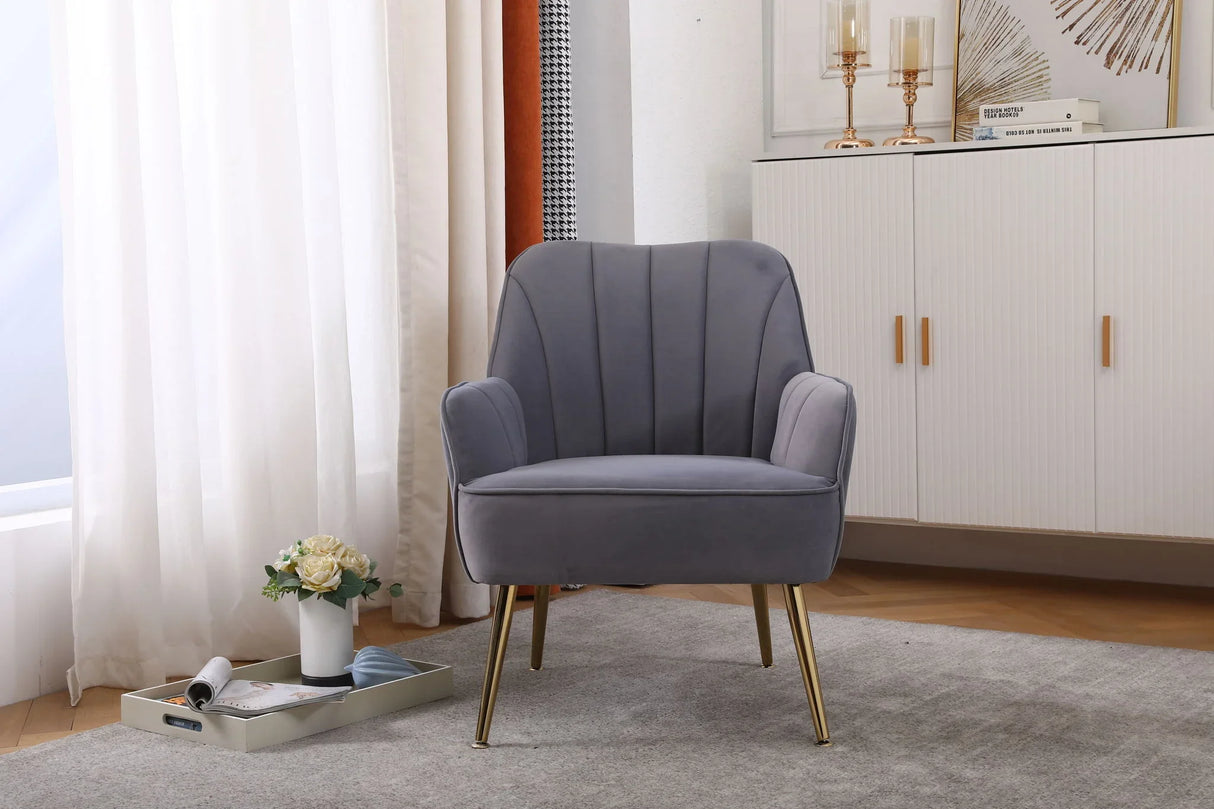 Modern Mid-Century Chair Tufted Sherpa Armchair For Living Room Bedroom Office - Furniture Home Direct
