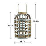 Decorative Lantern With Handle, Wooden Lantern For Indoor Outdoor, Home Garden Wedding - Furniture Home Direct
