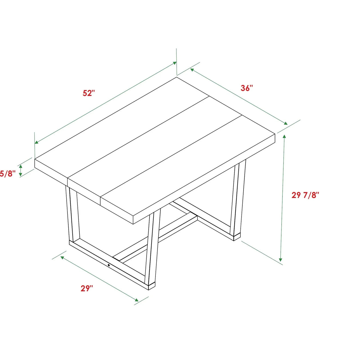 Rustic Metal And Solid Distressed Dining Table - Furniture Home Direct