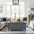 Americana - Lift-Top Coffee Table - Blue - Furniture Home Direct