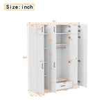 Contemporary 4 Door Wardrobe With 1 Drawer And Top Cabinet - Furniture Home Direct