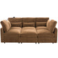 Modern Modular U-Shaped Sofa Bed With Movable Ottoman, USB Ports, Phone Holder - Furniture Home Direct